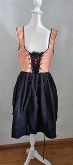 Zwart met oranje Dirndl maat 40 trachten Oktoberfeest, Ophalen of Verzenden, Zo goed als nieuw, Maat 38/40 (M), Overige thema's