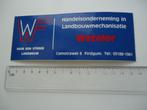 sticker oud Firdgum friesland WATELER landbouw machine retro, Verzenden, Zo goed als nieuw, Bedrijf of Vereniging