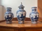 Drie Delftsblauwe Vazen, Tuin en Terras, Ophalen, Gebruikt, Rond, Binnen
