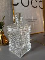 Vintage Glazen Fles met Stop, Wit, Ophalen of Verzenden, Minder dan 50 cm, Glas