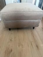 Velvet hocker/poef 80x80 met metalen poten, Huis en Inrichting, Ophalen of Verzenden, Zo goed als nieuw, Vierkant, 75 tot 100 cm