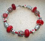 Leren armband met bedels in maat naar wens, Sieraden, Tassen en Uiterlijk, Armbanden, Info.adorabeads@gmail.com, Want 18 Hoogvliet
