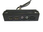 Front USB I/O panel 2x usb 1x audio 1x mic (Nieuw), Ophalen, Nieuw