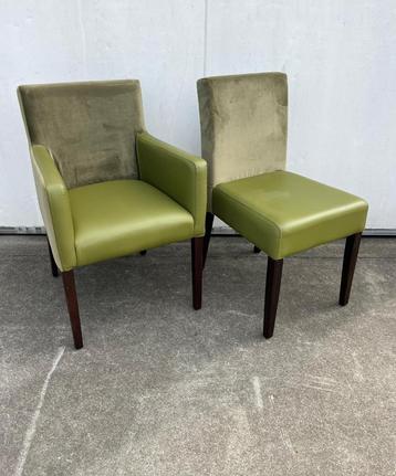 153 stuks horeca restaurant zorg stoelen groen kunstleder beschikbaar voor biedingen