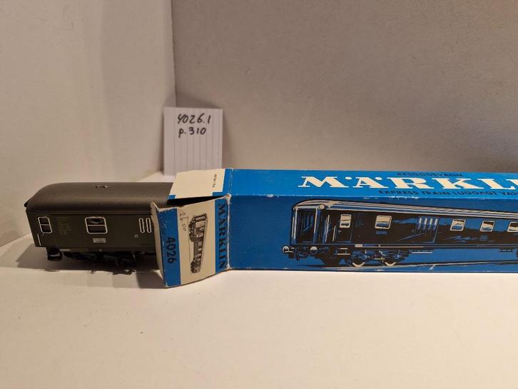 Märklin 4026.1 DB goederenwagon, OVP, 1958-1963, Hobby en Vrije tijd, Modeltreinen | H0, Zo goed als nieuw, Wagon, Wisselstroom