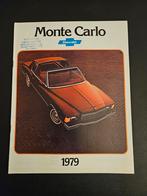Brochure Chevrolet Monte Carlo 1979 USA, Boeken, Ophalen of Verzenden, Zo goed als nieuw, Chevrolet