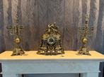 Mooie pendule met kandelaars, Huis en Inrichting, Ophalen, Gebruikt, Overige kleuren, Kandelaar
