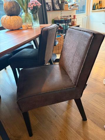 BePureHome Rodeo Eetkamerstoel Zwart 4x van gereceycled leer beschikbaar voor biedingen