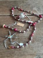 Oude kerstketting roze/zilver en meer zie fotos, Ophalen of Verzenden, Zo goed als nieuw