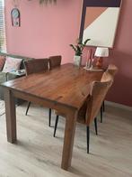 Massief teak Houten eettafel 180x90, Huis en Inrichting, Tafels | Eettafels, Gebruikt, Teakhout, Vijf personen of meer, 150 tot 200 cm