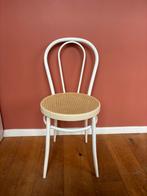 4 Rotan Eetkamerstoelen, Gebruikt, Wit, Riet of Rotan, Ophalen of Verzenden