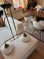 Vintage hanglamp, oud goud, Huis en Inrichting, Lampen | Hanglampen, Ophalen of Verzenden, Gebruikt, Metaal, 75 cm of meer