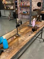 Kaptafel met spiegel 4 spiegels, Sieraden, Tassen en Uiterlijk, Uiterlijk | Haarverzorging, Ophalen, Gebruikt