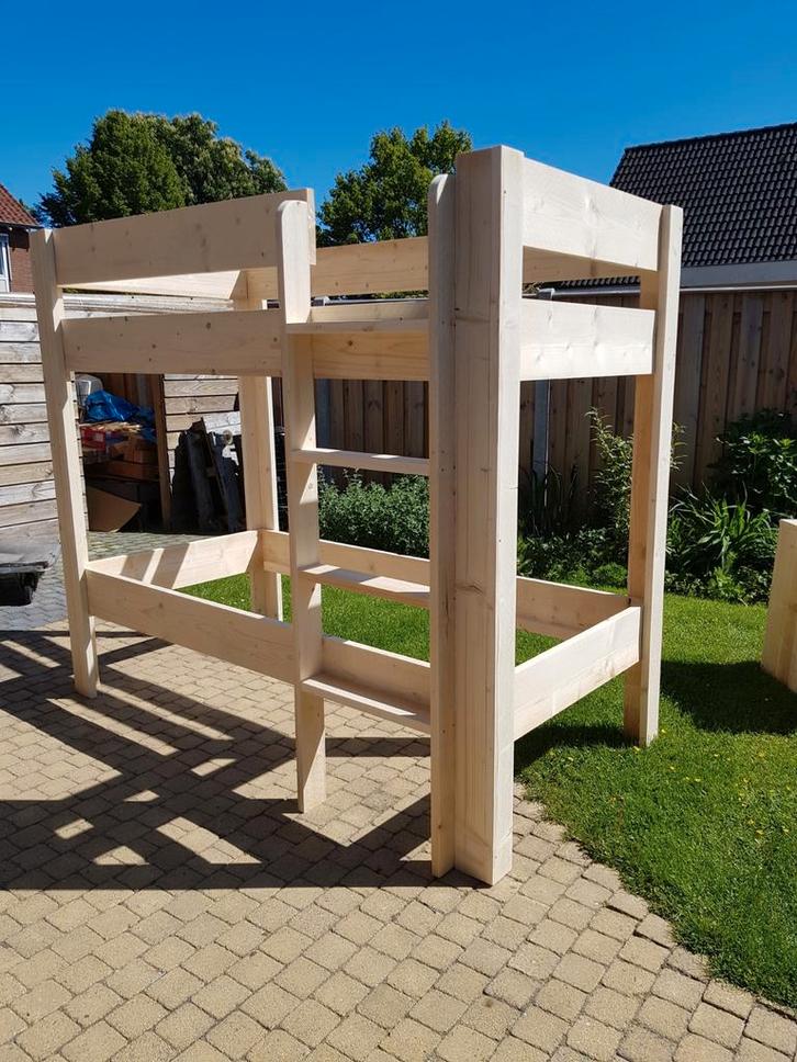 Stapelbed steigerhout, Kinderen en Baby's, Kinderkamer | Stapelbedden en Hoogslapers, Stapelbed, Ophalen of Verzenden