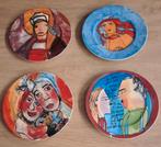 Viertal bordjes van diverse kunstenaars, Ophalen of Verzenden