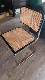 4x Thonet stijl Cesca Breuer webbing buisstoel made in Italy, Huis en Inrichting, Stoelen, Gebruikt, Zwart, Ophalen of Verzenden