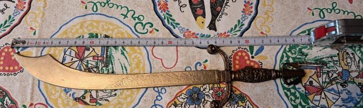 Decoratief vintage sierzwaard met koperen handvat - Italië, Antiek en Kunst, Antiek | Koper en Brons, Koper, Ophalen of Verzenden