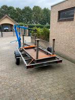 Aanhangwagen aanhanger met kraan., Ophalen of Verzenden, Gebruikt