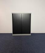 Roldeurkast Ahrend, aluminium/zwart, H144 x B120 x D45 cm., Ophalen, Gebruikt