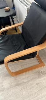 Ikea Poang stoel met hocker voetenbank, Zo goed als nieuw, 50 tot 75 cm, Ophalen