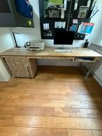 Steigerplanken bureau, lxbxh: 2,4 meter bij 80cm bij 75 cm, Huis en Inrichting, Bureaus, Ophalen, Zo goed als nieuw, Bureau