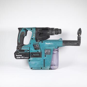 Makita DHR242 Combihamer + DX01 Stofafzuigsysteem + 18v 5.0A beschikbaar voor biedingen