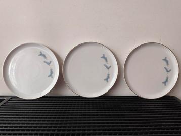 Van Kempen en Begeer 3x ontbijtbordje kerst, dm 22 cm  beschikbaar voor biedingen