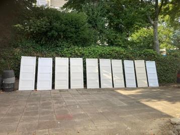 10-slag antieke Bruynzeel paneeldeuren, 82/82 x201 cm, stomp beschikbaar voor biedingen