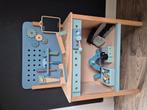 Little dutch werkbankje blauw groen, Kinderen en Baby's, Speelgoed | Speeltafels, Ophalen of Verzenden, Gebruikt