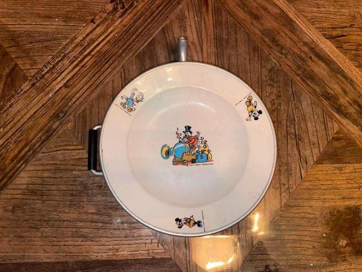 Vintage Disney Kinderbord - warm water bord ‘70s, Huis en Inrichting, Keuken | Keukenbenodigdheden, Gebruikt, Ophalen of Verzenden