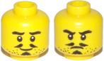 Lego Castle Gezicht Yellow Minifigure, Head Dual Sided Beard, Ophalen of Verzenden, Nieuw, Losse stenen, Lego