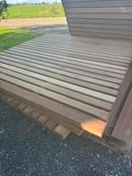 Nieuwe hardhouten lamellen schuttingen, Tuin en Terras, Ophalen, 1 tot 2 meter, 6 meter of meer, Zo goed als nieuw