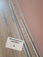 Gordijnrails - 3 stuks - uitschuifbaar tot 210cm, Gebruikt, Wit, Ophalen of Verzenden, 200 cm of meer