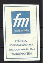 1891 Waddinxveen KEMPKES meubelfabrieken, Ophalen of Verzenden, Nederland