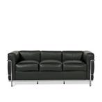 2 Cassina LC2 Driezits bank Leer Le Corbusier Nieuw, Huis en Inrichting, Banken | Bankstellen, 100 tot 125 cm, 150 tot 200 cm