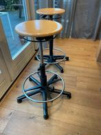 Vintage Tekenkrukken Architect - Pianokruk, Ophalen, In hoogte verstelbaar, Gebruikt, Hout