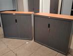 2 metalen roldeurkasten met 3 legborden en sleutels, Ophalen, Gebruikt, 100 tot 150 cm, 100 tot 150 cm