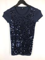 Donkerblauw pailletjesshirt.Mt 146/152.Merk No Kidding, Kinderen en Baby's, Kinderkleding | Maat 146, Meisje, ., Ophalen of Verzenden
