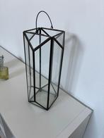 Decoratieve Windlicht / Lantaarn, Huis en Inrichting, Woonaccessoires | Kandelaars en Kaarsen, Ophalen, 25 tot 50 cm, Zwart, Zo goed als nieuw
