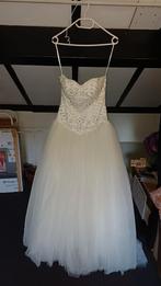 Witte Bruidsjapon met Hoepel en Corset - Maat 38, Kleding | Dames, Trouwkleding en Trouwaccessoires, Ophalen, Trouwjurk, Wit, Gedragen