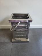 windlicht zilverkleurig 30 cm hoog, Ophalen of Verzenden, Zo goed als nieuw, Metaal, 25 tot 50 cm