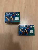 Tdk chroom SA 90 minuten cassettebandjes nieuw 5 pack, 2 t/m 25 bandjes, Overige genres, Ophalen of Verzenden, Nieuw in verpakking
