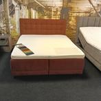 BOXSPRING SHOWMODEL 60% KORTING!, Bruin, Ophalen of Verzenden, 180 cm, 200 cm