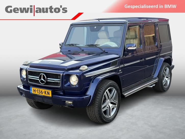 Mercedes-Benz G-klasse AMG 55 K Designo Mystic Blue BTW AUTO, Auto's, Mercedes-Benz, Bedrijf, Te koop, G-Klasse, 4x4, ABS, Airbags