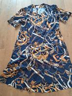 Gaaf vintage jurkje maat XL maat 44 46 retro, Blauw, Maat 46/48 (XL) of groter, Ophalen of Verzenden, Knielengte