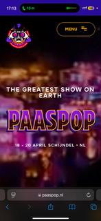 Donderdag ticket paaspop te koop, Tickets en Kaartjes, Evenementen en Festivals, Eén persoon