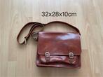 Leather messenger bag, Ophalen of Verzenden, Zo goed als nieuw, Bruin, Schoudertasje