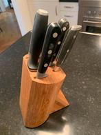 Messenset in Houten Blok Sabatier, Huis en Inrichting, Keuken | Bestek, Ophalen, Gebruikt, Hout, Los bestek