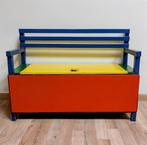 Houten vintage speelgoedbankje Rietveld stijl, Ophalen, Gebruikt, Stoel(en)