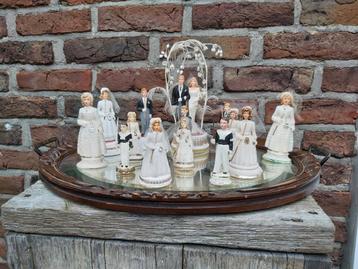 Schitterende collectie oude taarttoppers 14 stuks! beschikbaar voor biedingen